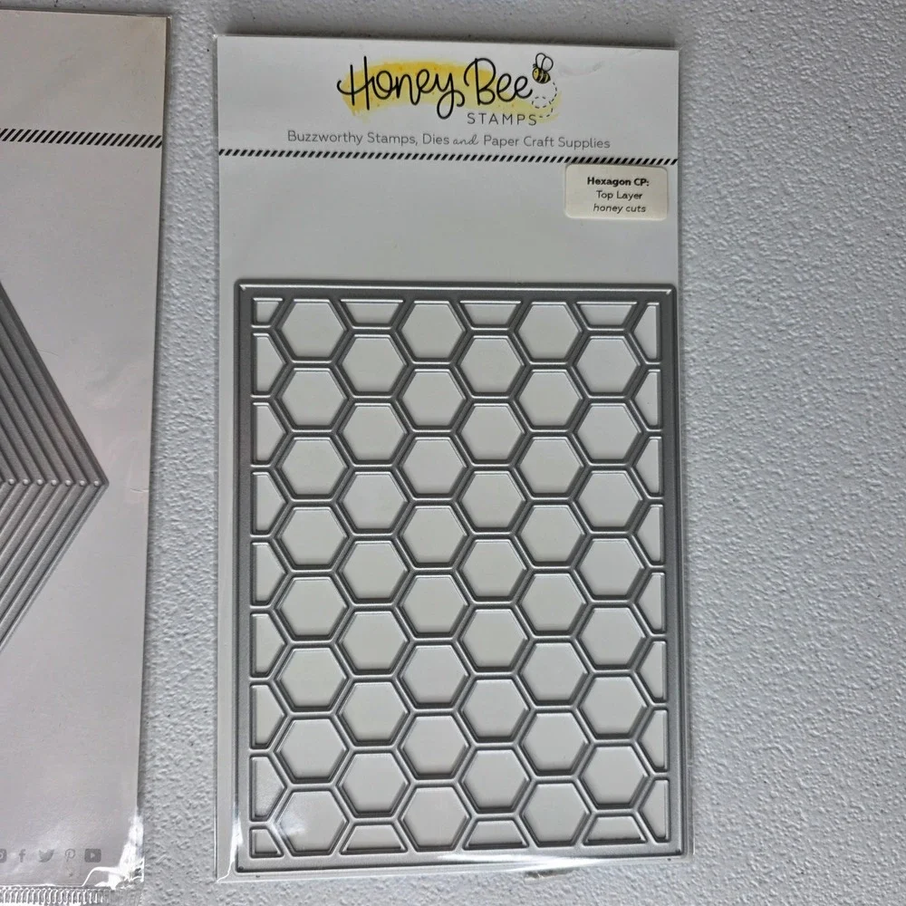 NEW Honey Bee Stamps & Dies Bundle Buffalo Hexagon Thin Frame HBST-242 HBDS-HXTF